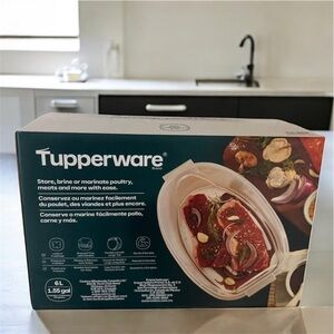 Tupperware 6L Clear Food Storage Container with White Lid